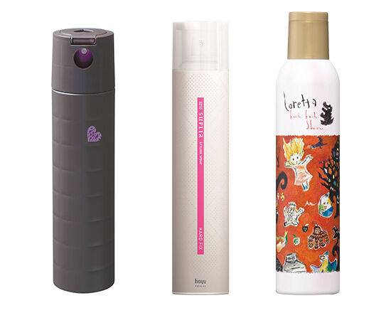 출처: 아리미노 피스 컬 스프레이, 호유 하드픽스 스프레이, 로레타 카치카치 스프레이