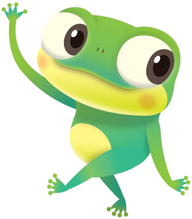 "저는 수원청개구리입니다." 수원시는 지역 이름이 붙은 동물인 수원청개구리를 모티브로 캐릭터 '수원이'를 만들어 알리고 있다. /수원시 홈페이지