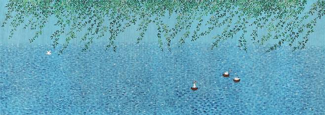 내 세상에게 60X170 장지위에 분채 2021. [사진 제공 = 선화랑]