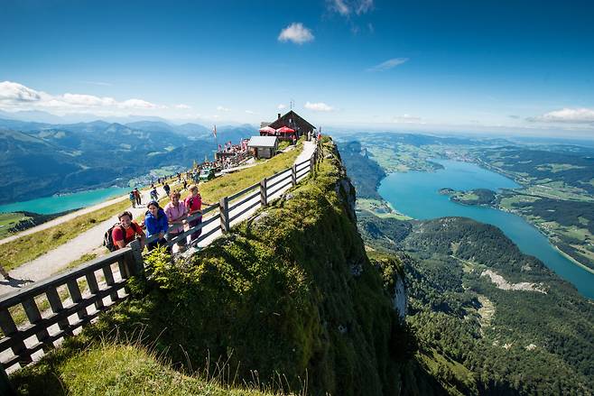 오스트리아 잘츠카머구트 샤프베르크山 정상