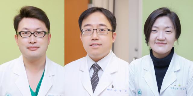 김대연(왼쪽부터), 박정열, 이신화 서울아산병원 산부인과 교수