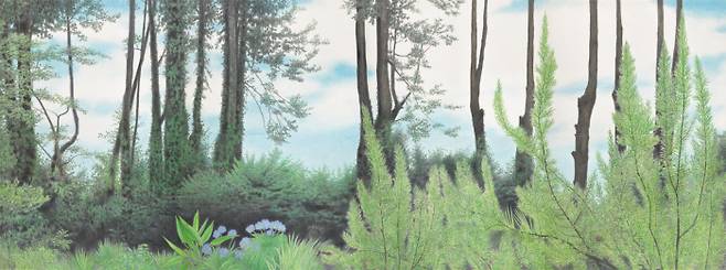 김보희 ‘Towards’, 2021, 캔버스 위 채색, 194×520㎝.     ⓒ김보희