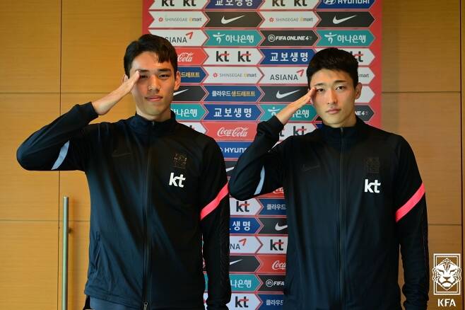 올림픽 대표팀 스트라이커 오세훈(왼쪽)과 조규성(오른쪽)(대한축구협회 제공)© 뉴스1