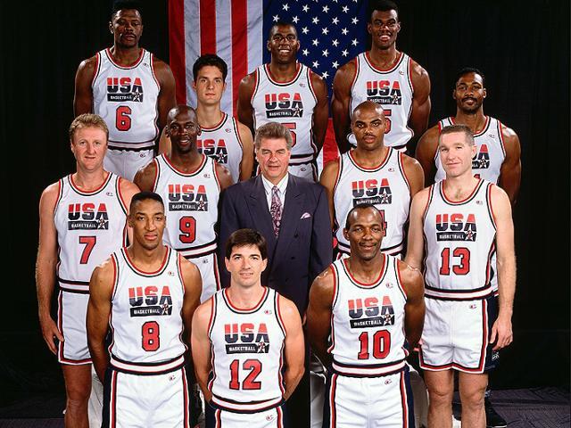 1992 바르셀로나올림픽에 출전한 미국 농구 드림팀. USAB 제공