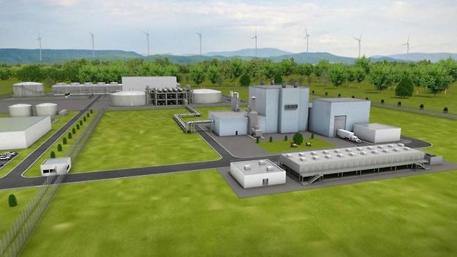 빌 게이츠가 창립한 원전 스타트업 테라파워가 올해 미국 와이오밍주에 건설을 시작한다는 혁신적인 4세대 원자로 개념도. 345MW(메가와트)급의 소형 원전으로 건설된다. 테라파워 제공