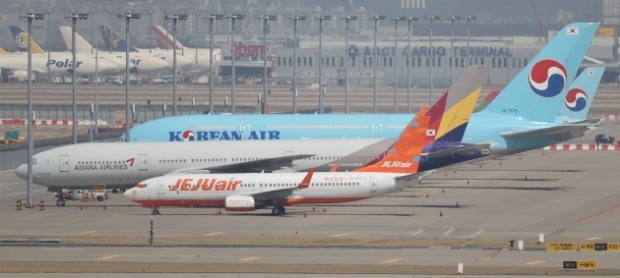 인천국제공항 주기장에 세워진 항공기들의 모습.(사진=연합뉴스)