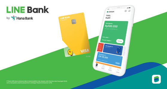 Image of Line Bank by Hana Bank's mobile app and debit card for Indonesian customers [HANA FINANCIAL GROUP]