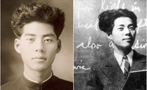 일본 유학시절의 백석 시인(왼쪽), 영어교사 시절의 백석 시인(오른쪽).