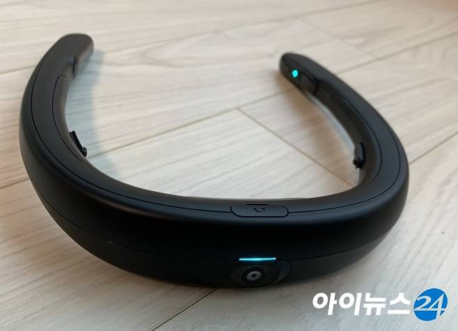 캐논코리아 비즈니스 솔루션은 최근 웨어러블 카메라 'FITT360 PB'를 선보였다. [사진=서민지 기자]