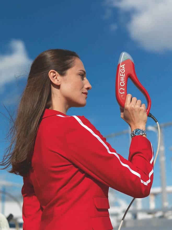 전자식 스타팅 피스톨. [사진 오메가]