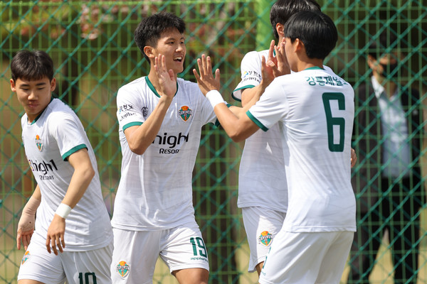 중부권역(A조) 1위를 차지한 강원 U18(강릉제일고). 한국프로축구연맹