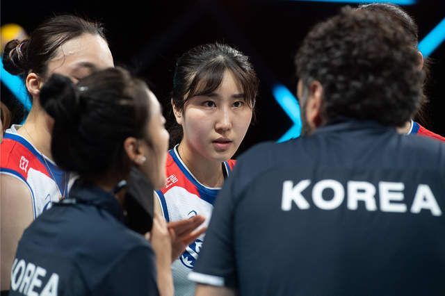 한국여자배구대표팀. 국제배구연맹(FIVB) 홈페이지 캡처.