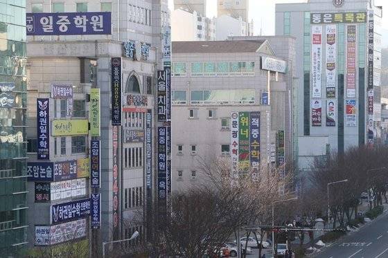 울산 남구 옥동 학원가. 사진은 2013년 모습. [중앙포토]