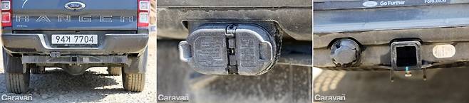 레인저에 장착된 4핀, 7핀, 13핀은 피견인차에 따라 변경될지 모른다. 유럽 카라반은 13핀,미국 트레일러는 7핀, 수상레저 트레일러는 4인이 적용되고 있어 추가 어댑터가 필요할 수도 있다.