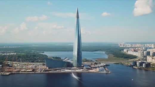 삼성물산 건설부문의 대표적인 BIM 기술 활용 프로젝트. 462m, 88층의 유럽 최고층 빌딩 '러시아 락타(Lakhta)센터'. /사진제공=삼성물산