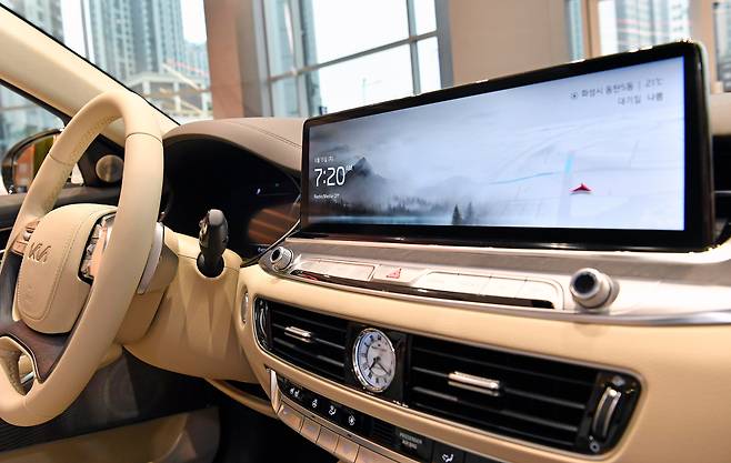 기아의 플래그십 세단 'K9' 내부 모습./기아 제공