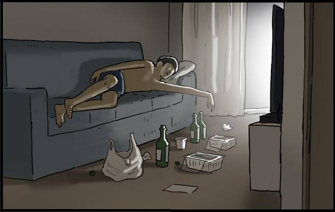 별별 산전수전을 겪으며 파란만장한 인생을 예고한 '복학왕' 주인공 우기명은 그러나 평범한 삶으로 자족하는 아저씨가 된다. /네이버웹툰