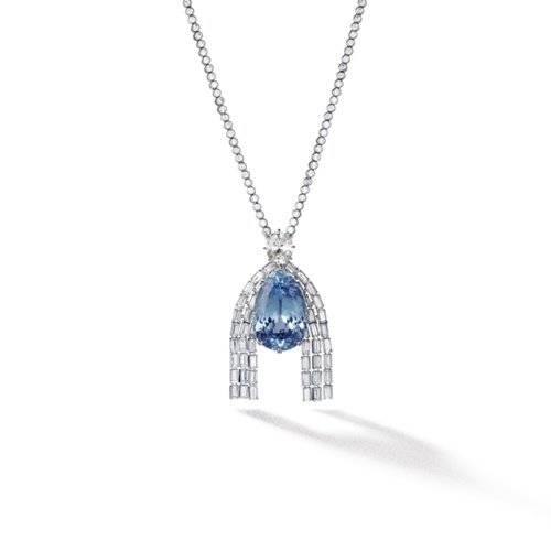 물방울 모양의 블루 다이아몬드가 세팅된 드라마 ‘마인’ 속 ‘블루 워터’ 목걸이. [사진 파나쉬 공식블로그]