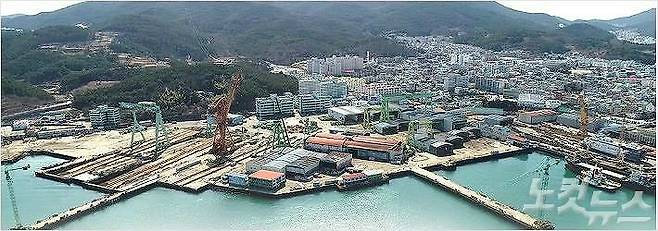통영 폐조선소 옛 신아sb 부지.
