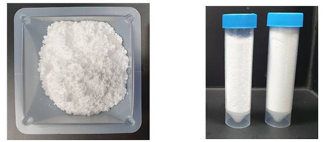 농도분석 결과로 계산하면 농축수 1리터에서 마그네슘 41.86g을 회수했다.[한국지질자원연구원 제공]