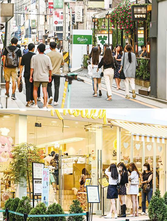 최근 서울 강남구 압구정 로데오거리 상권을 찾는 사람이 늘고 있다. ‘젊은 감성’을 내세운 가게가 하나둘 생겨나면서 MZ세대의 성지로 떠오르고 있다. <최영재 기자>