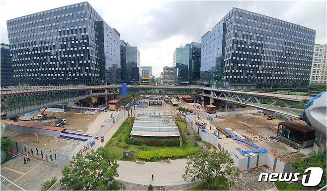 알파돔시티 컬쳐밸리 공사 현장.(제공=알파돔시티 자산관리)© 뉴스1