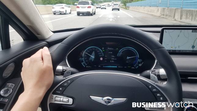 제네시스 eG80 시승 주행/사진=윤도진 기자 spoon504@