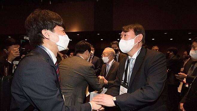 윤석열 전 검찰총장과 국민의힘 이준석 당 대표 (사진=연합뉴스)