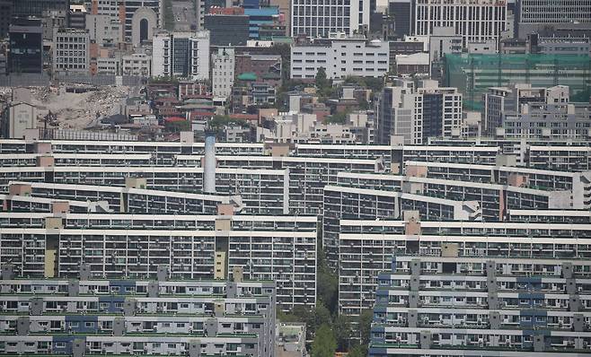 서울 강남구 대모산 전망대에서 바라본 대치동 은마아파트/연합뉴스 제공