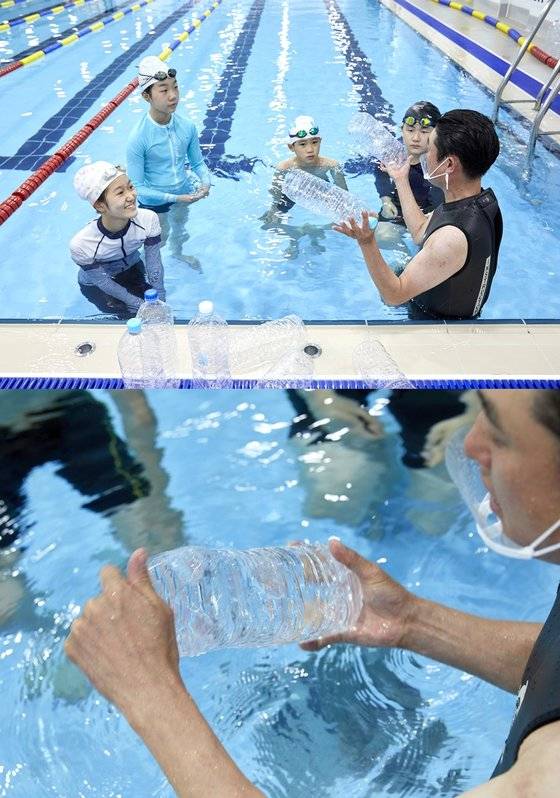 구명조끼나 구명환이 없는 상황이라면 페트병 등 주변에 있는 도구의 부력을 활용해 물에서의 생존 시간을 늘릴 수 있다.