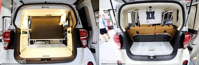 우측 기존에 소개되었던 반디 모델과 수원 컨벤션센터에서 공개된 또 다른 업그레이드 모델