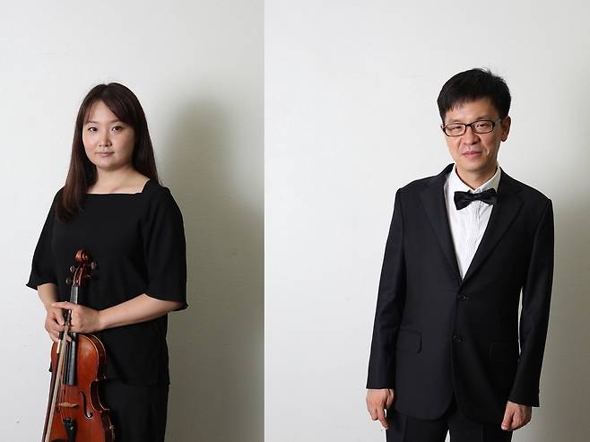 바이올리니스트 한지연(왼쪽)과 피아니스트 은성호 [미디어나무 제공. 재판매 및 DB 금지]