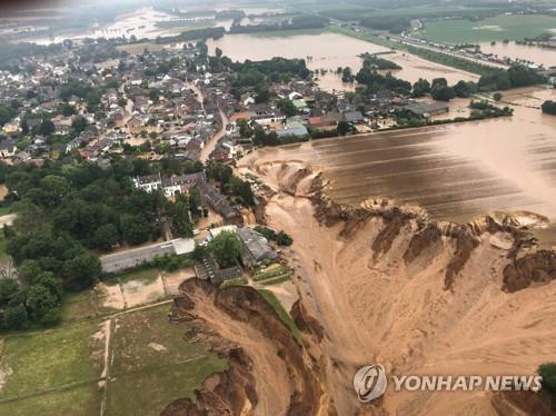 폭우로 피해를 입은 독일 서부 지역 [EPA=연합뉴스]