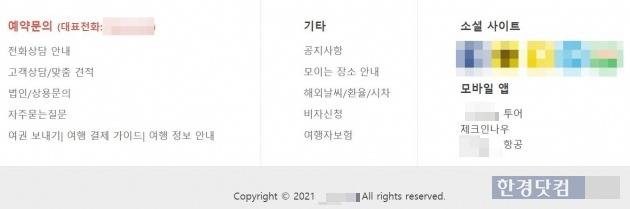 유명 여행 사이트 업체명을 언급한 성매매 사이트 하단/사진=성매매 사이트 캡처