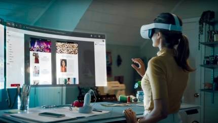 페이스북이 VR기기 오큘러스2 기반 베타서비스를 진행 중인 인피니트 오피스. /사진제공=페이스북