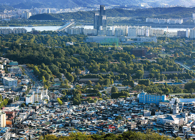 용산기지 일대의 모습. 한겨레 자료사진