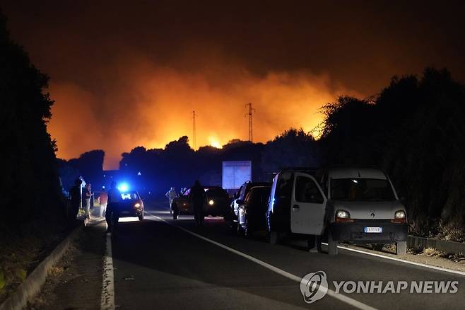 이탈리아 사르데냐 화재 [AP=연합뉴스]