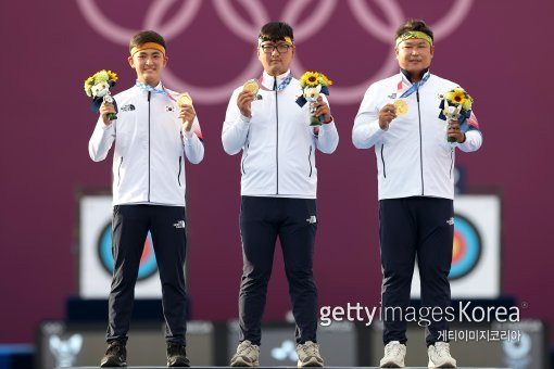 한국 양궁 남자 단체. 사진=게티이미지코리아