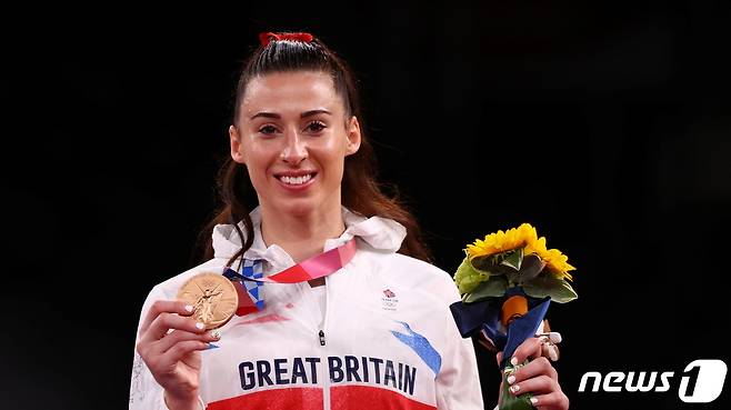 2020 도쿄 올림픽 태권도 여자 67㎏ 초과급에서 동메달을 획득한 영국의 비앙카 워크던 © 로이터=뉴스1 © News1 김세원 기자