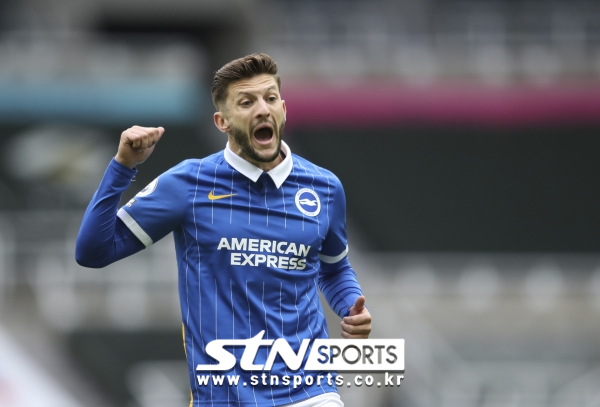 브라이튼 앤 호브 알비온 공격형 미드필더 애덤 랄라나. 사진｜뉴시스/AP