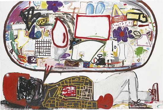 ‘너를 쓰러뜨리기 위해서 그들이 너를 단련시킨다(They Build You Up to Knock You Down, 2009년)’. 이 작품은 2021년 5월 24일 크리스티 홍콩 경매에 출품돼 낮은 추정가의 3배에 달하는 금액(600만홍콩달러, 약 9억원)에 낙찰됐다.