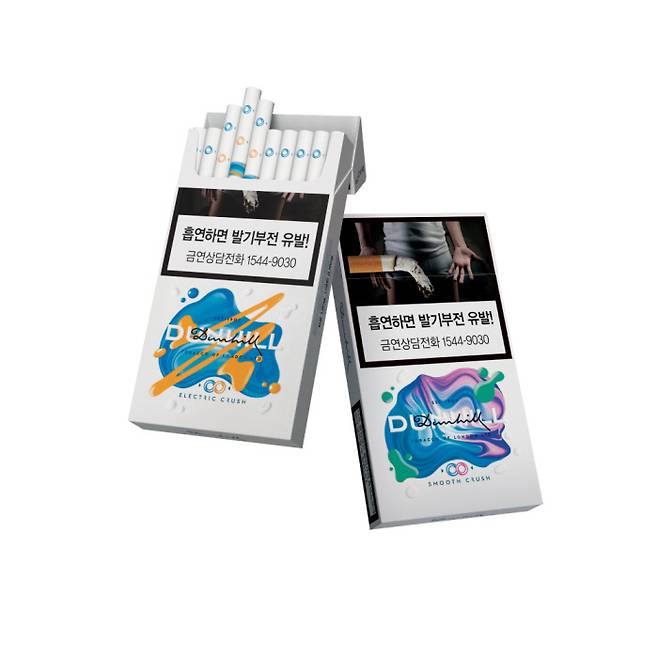 ‘던힐 파인컷 일렉트릭 크러쉬’(왼쪽)와 ‘스무스 크러쉬’. BAT코리아 제공