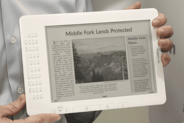 아마존 킨들 2세대 모델인 킨들 DX. (사진=씨넷)