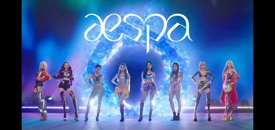 aespa's "ae," or alter egos in the virtual world, have appeared in the group's music videos in the form of computer-generated avatars. [SCREEN CAPTURE]