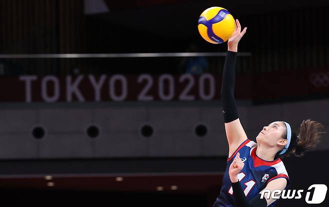 여자 배구대표팀의 김수지. 2021.7.31/뉴스1 © News1 송원영 기자