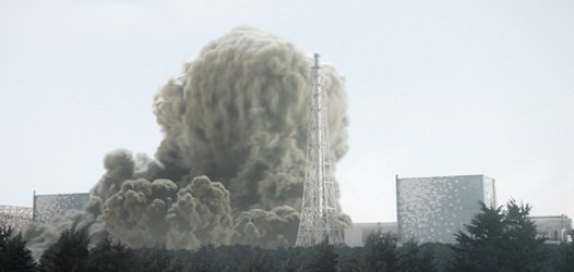 2011년 3월 12일 후쿠시마 재1원전 1호기에서 수소폭발이 일어나 흰 연기가 피어오르고 있다. [중앙포토]