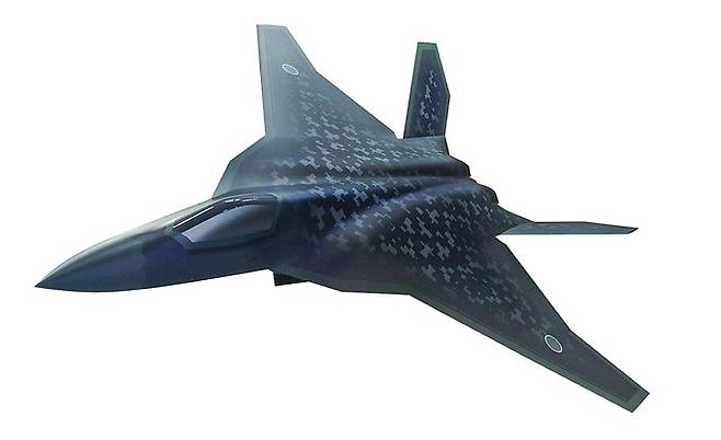 일본 방위성이 공개한 6세대 전투기 상상도. F-22보다 높은 성능을 추구한다. 방위성 제공