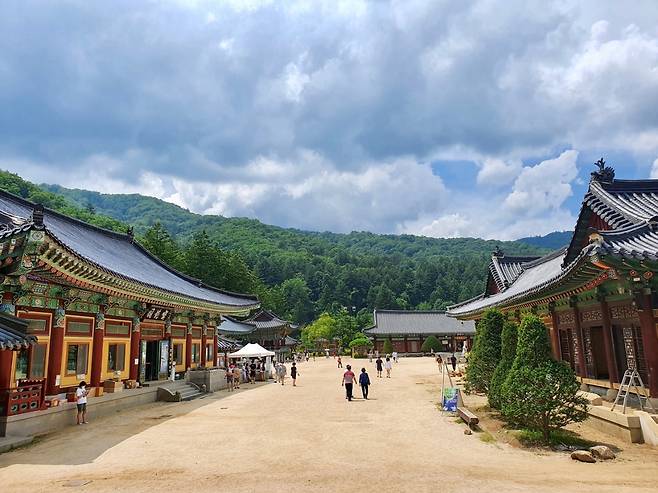 Weoljeongsa at Odaesan in Pyeongchang, Gangwon Province (Im Eun-byel / The Korea Herald)