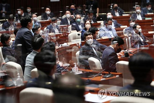 더불어민주당 의원총회 장면 [연합뉴스 자료사진]