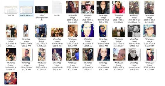 로맨스 스캠 피의자들이 도용한 사진들 . 경기 파주경찰서 제공